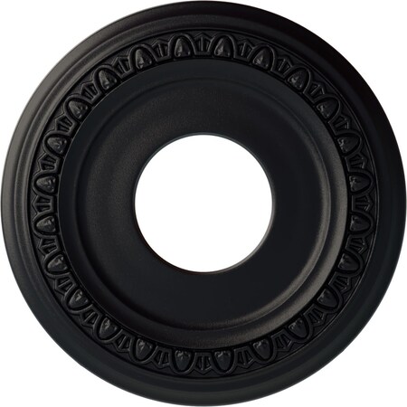 Ekena Millwork Jackson Ceiling Medallion (Fits Canopies up to 7 3/8"), 12 1/4"OD x 4"ID x 1 1/8"P, Steel Gray CM12JASGS